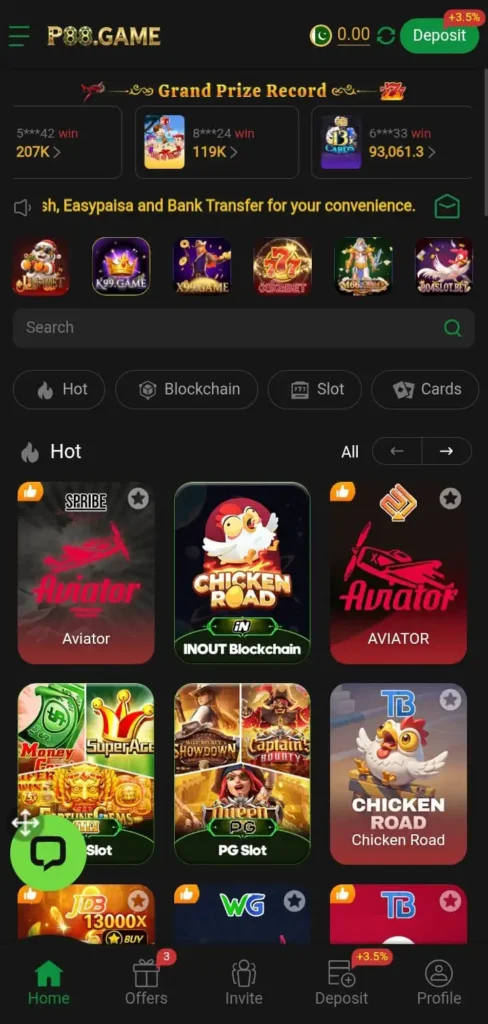 P88 Game APK Latest earning platform in pakistan 